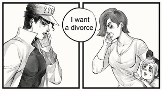 How Jotaro Divorced His Wife (JoJo Comic Dub)