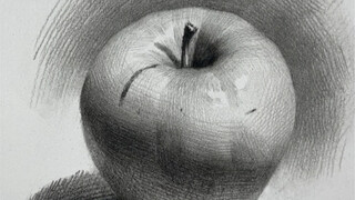 【رسم الطبيعة الصامتة】 عرض كامل للتفاحة