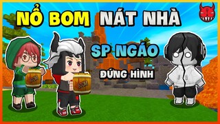 Titan Team Sinh Tồn 15: Super Ngáo đứng hình khi bị Titan Team nổ nát nhà trong Mini World