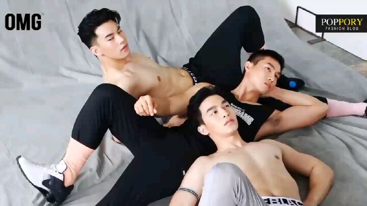 Hot Cute Flexing Model Guy — Sportwear Fashion