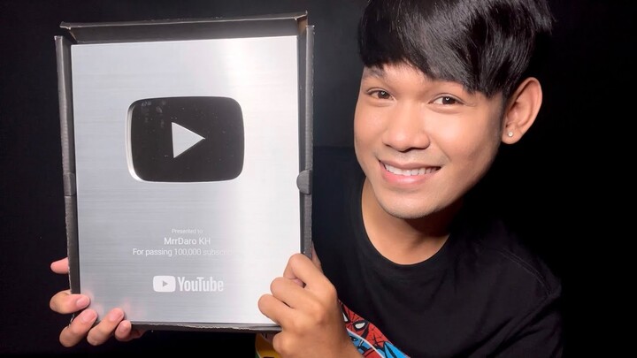 UNBOXING SILVER PLAY BUTTON / I got the 100,000 Subscribers