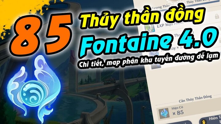 GI 4.0 | Chi tiết 85 Thủy Thần Đồng Fontaine 4.0  - Có Map phân khu tuyến đường, lụm dễ