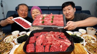 맛있는 한우를 더 맛있게 먹는 조합! 묵은지, 김, 파절이와 한우! (Grilled Korean beef) 요리&먹방!! - Mukbang eating show