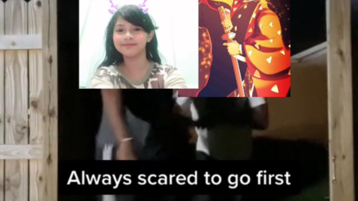 Different types of people at haunted house [Demon slayer]