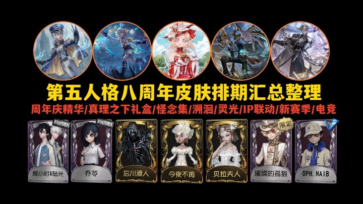 [Identity V] 8th Anniversary Skin Release Schedule Compilation