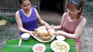 Gà Ôm Sả Luộc Nước Dừa Chấm Muối Ớt Siêu Cay| TKQ T406