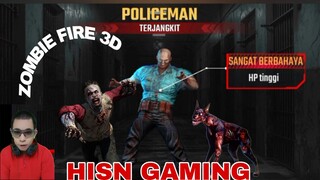 game zombie fire 3D.  policeman terjangkit