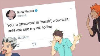 Haikyuu tweets on crack| Haikyuu texts