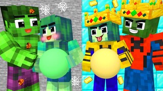 Monster School : Spider Man Baby x Hulk Family Sad Story - Minecraft Animation