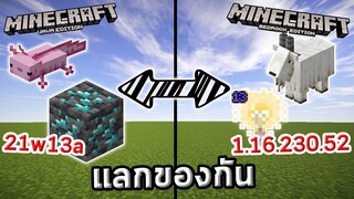 JE กับ BE แลกของกัน | 21w13a / 1.16.230.52 | update Minecraft 1.17