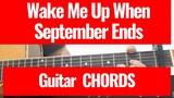 Greenday - Wake me up when September ends Guitar Chords Tutorial MADE EASY