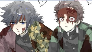 义勇和炭治郎的视角：哥们你咋突然就自杀了？