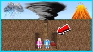 MIPAN & ZUZUZU Buat Rumah Aman Vs Tornado Dan Petir Di Minecraft! RUMAH KUAT DARI BENCANA ALAM!