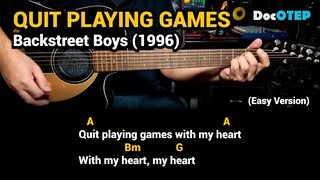 Quit Playing Games With My Heart - Backstreet Boys (1996) - Easy Guitar Chords Tutorial with Lyrics