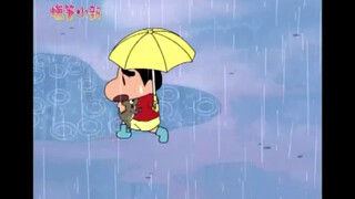 即使自己被雨淋湿也要去救青蛙的新酱