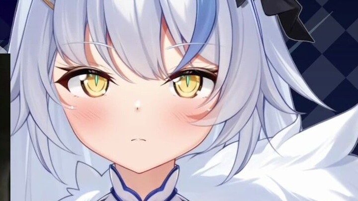 [Elsa] After discovering that cats eat better than her, the big white cat started eating cat food on