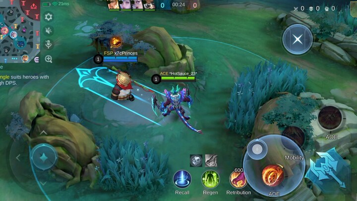 Playing Mobile Legend..