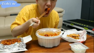 Tokbokki gặp gà cay phần 5 #mukbang