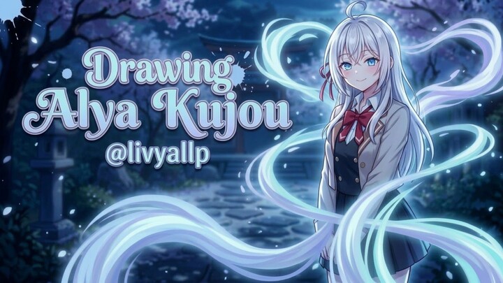Menggambar Alya Kujou dari anime Roshidere | Speedpaint