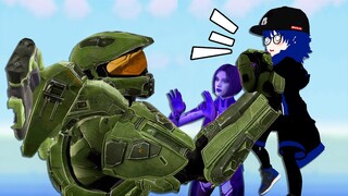 Master Chief has a gamer moment