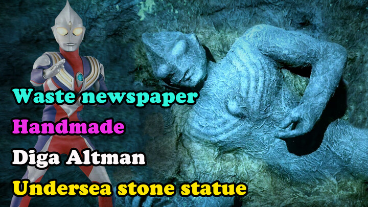 [DIY]Làm tượng Siêu nhân Tiga từ giấy báo cũ