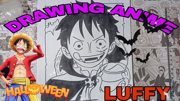 drawing anime one piece Halloween
