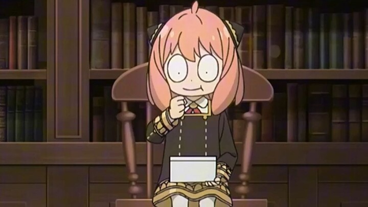 Môi hình chữ V của Anya cộng với đôi mắt đậu phộng tròn xoe, hahaha, đáng yêu quá~~