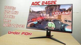 Best Value 144Hz Monitor for UNDER P10K! - AOC 24G2E Review!