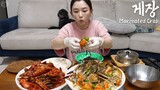 Real Mukbang:) I Cannot Choose Only One, Soy marinated raw crab & Spicy raw crab