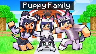 Having a PUPPY FAMILY in Minecraft!