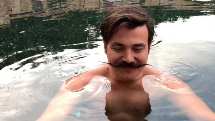 Dachi enjoys a fish spa