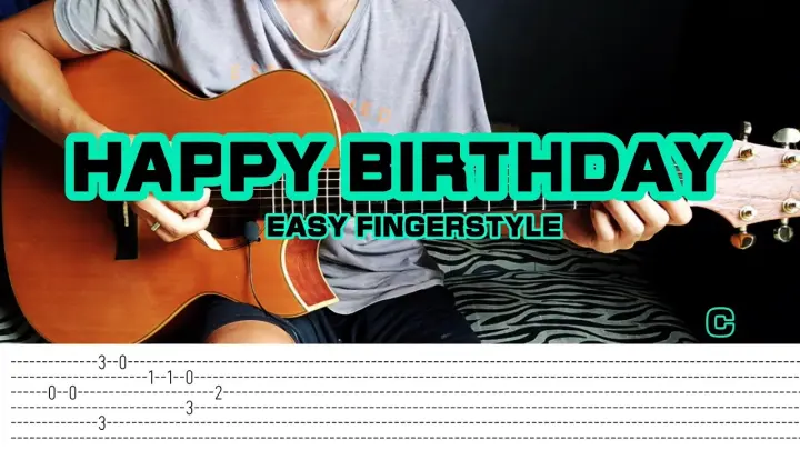 (For Beginners only) Happy Birthday - Fingerstyle tabs