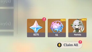 8,275 PRIMOGEMS IN 4.4 FIRST HALF For Both NAHIDA And CLOUD RETAINER  - Genshin Impact