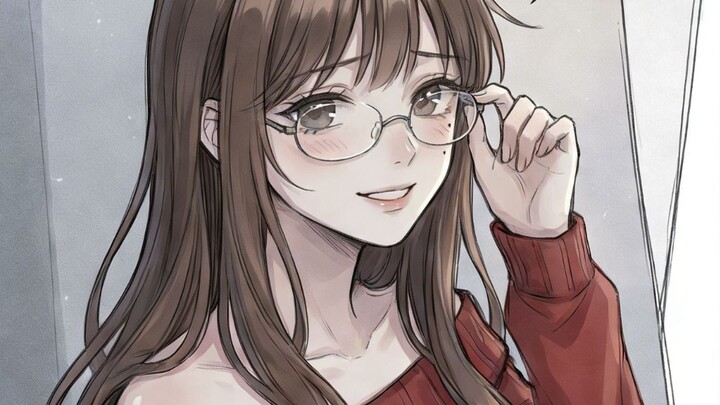 "Idiot, you bumped into my glasses again."