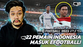 22 Pemain Timnas Indonesia Masuk eFootball 2023 & Real Face Pratama Arhan