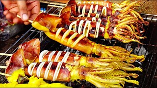 GRILLED SQUID (焼きイカ) Thailand Street Food