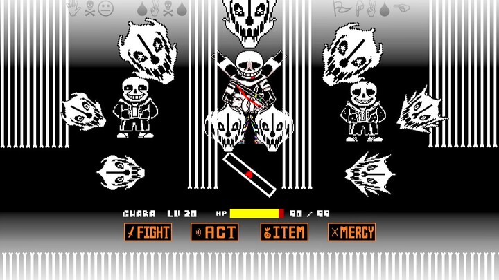 【เกมที่ทำเอง】INK sans เฟส 3 สาธิตขั้นตอนทั้งหมด