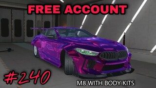 free account #240 with bmw m8 body kits  🔥 car parking multiplayer v4.8.4 giveaway