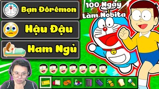 JAYGRAY THỬ THÁCH 100 NGÀY LÀM NOBITA SINH TỒN TRONG MINECRAFT*CHẾ TẠO THÀNH CÔNG MÈO MÁY ĐÔRÊMON 🔵🐱