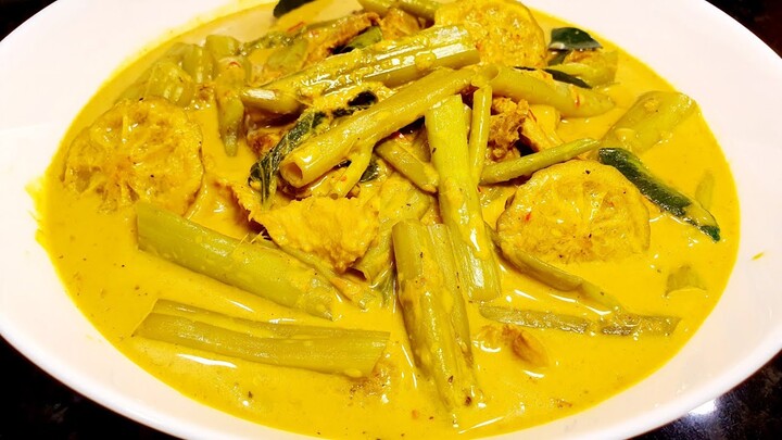 แกงเทโพ คอหมู ทำตามนี้ผักบุ้งไม่ดำแน่นอน Tepo curry with pork shoulder and morning glory | Thai food
