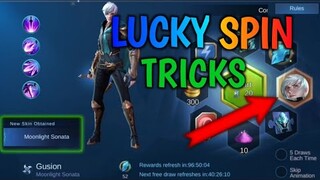 Lucky Spin Tricks (Moonlight Sonata) Gusion Skin | MLBB #mobilelegends #mlbbcreatorcamp #fixed_615en