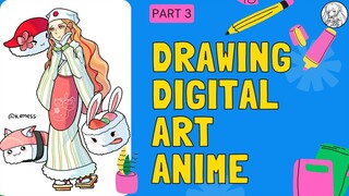 Drawing Anime ARTDIGITAL - Timelapse Drawing Anime Character PART 3