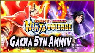 GACHA 5th ANNIV NARUTO BARYON MODE , KEREN ABIS!! 🌟 NARUTO X BORUTO NINJA VOLTAGE