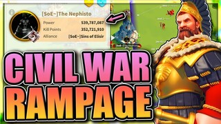 Civil war drama with 540M power Nephisto [KvK1 Kingdom!] Rise of Kingdoms