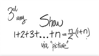 3rd/3ways: sum Show 1+2+3+...+n = n(1+n)/2