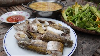 LẨU CÁ ĐỐI trúng nấu mẻ sau một ngày lao động - Bin Đen Miền Tây # 323