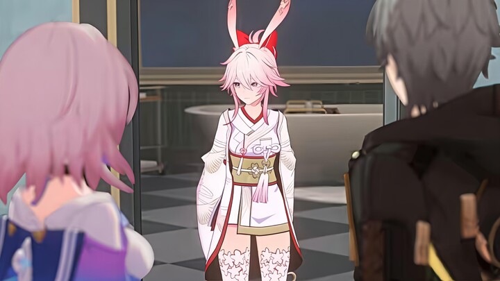Fei Ying tries on the clothes Yae Sakura sent her.