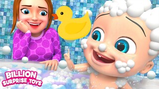 Ini adalah waktu mandi! Mommy, Daddy, Chiya, Johny, dan Dolly akan mandi! Lagu mandi untuk anak-anak