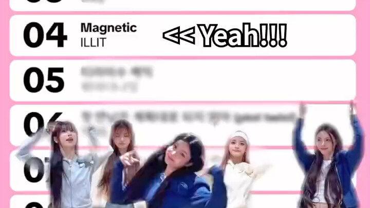 ILLIT meraih hasil yang baik di lagu-lagu populer TikTok! Selamat!