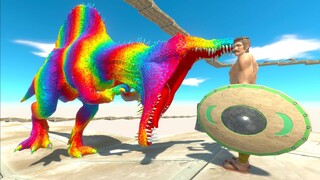 RAINBOW SPINOSAURUS DEATH CLIMB - Animal Revolt Battle Simulator